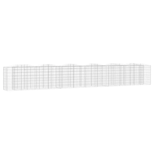 íves horganyzott vas gabion magaságyás 600 x 50 x 100 cm