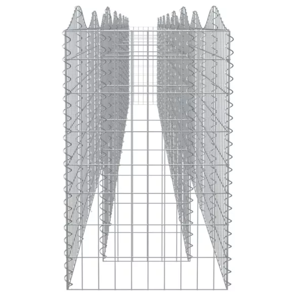 íves horganyzott vas gabion magaságyás 600 x 50 x 100 cm