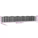 íves horganyzott vas gabion magaságyás 600 x 50 x 100 cm