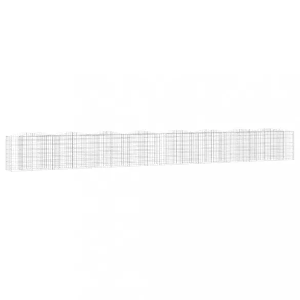 íves horganyzott vas gabion magaságyás 800 x 50 x 100 cm