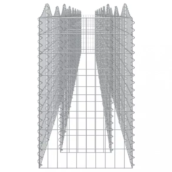 íves horganyzott vas gabion magaságyás 800 x 50 x 100 cm