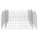 íves horganyzott vas gabion magaságyás 200x100x50 cm