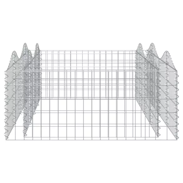 íves horganyzott vas gabion magaságyás 200x100x50 cm