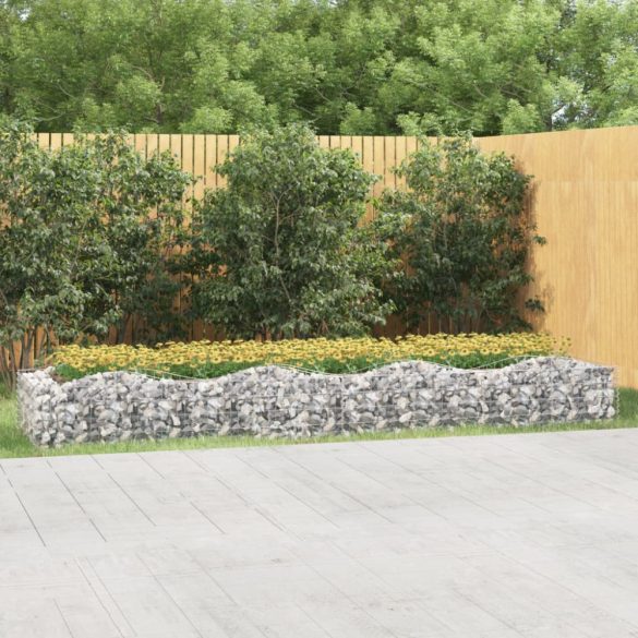 íves horganyzott vas gabion magaságyás 400x100x50 cm