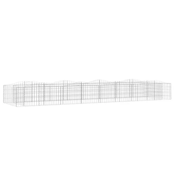 íves horganyzott vas gabion magaságyás 400x100x50 cm