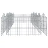 íves horganyzott vas gabion magaságyás 400x100x50 cm