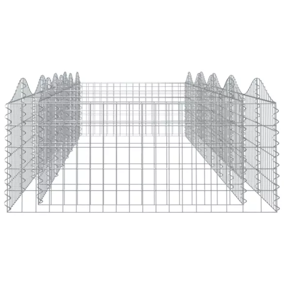 íves horganyzott vas gabion magaságyás 400x100x50 cm