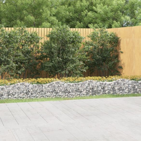 íves horganyzott vas gabion magaságyás 600x100x50 cm