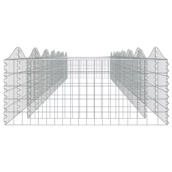 íves horganyzott vas gabion magaságyás 600x100x50 cm