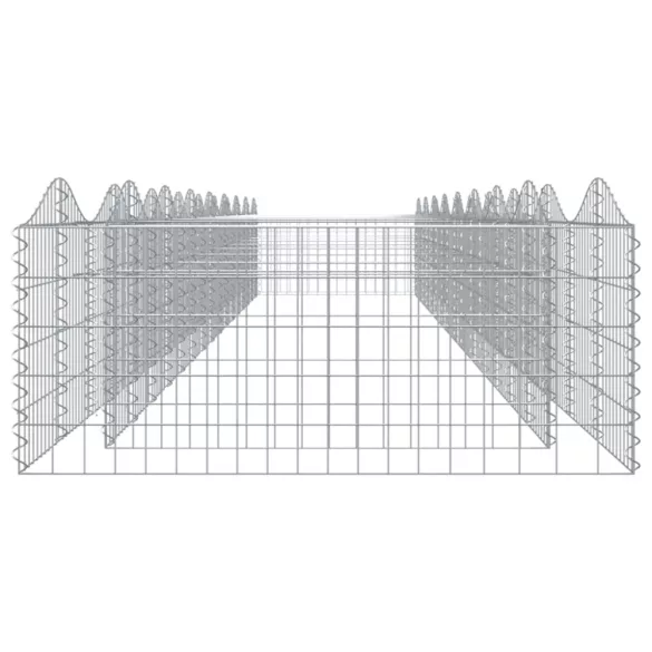 íves horganyzott vas gabion magaságyás 800x100x50 cm