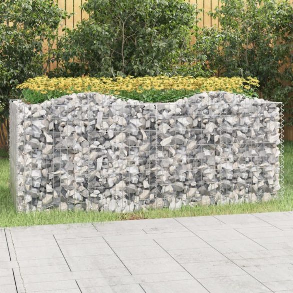 íves horganyzott vas gabion magaságyás 200 x 100 x 100 cm