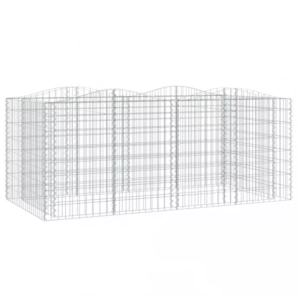 íves horganyzott vas gabion magaságyás 200 x 100 x 100 cm