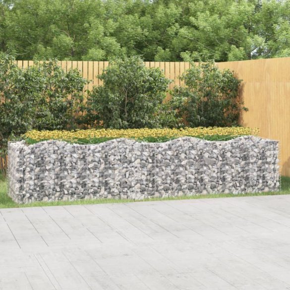 íves horganyzott vas gabion magaságyás 400 x 100 x 100 cm