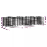 íves horganyzott vas gabion magaságyás 400 x 100 x 100 cm