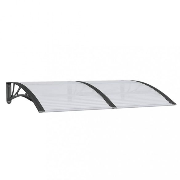 fekete polikarbonát ajtóelőtető 150 x 100 cm