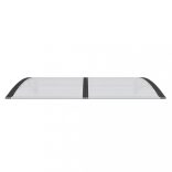 fekete polikarbonát ajtóelőtető 150 x 100 cm