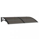 fekete polikarbonát ajtóelőtető 150 x 100 cm