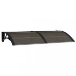 fekete és átlátszó polikarbonát ajtóelőtető 150 x 75 cm