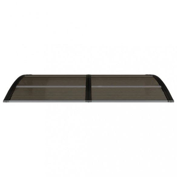 fekete és átlátszó polikarbonát ajtóelőtető 150 x 75 cm