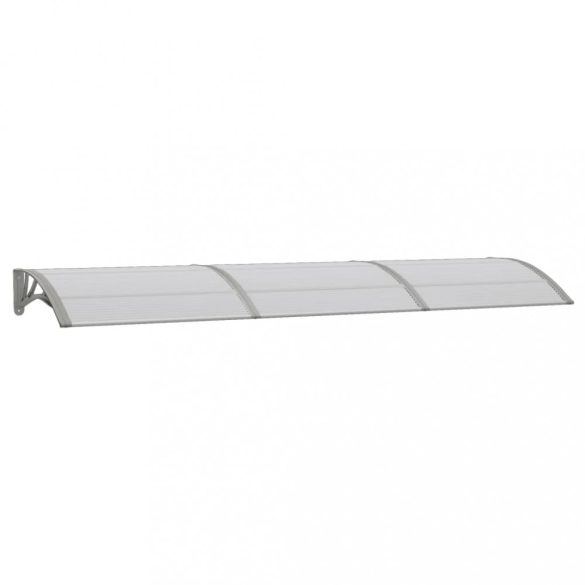 szürke polikarbonát ajtóelőtető 300 x 75 cm