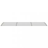 szürke polikarbonát ajtóelőtető 300 x 75 cm