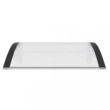 fekete és átlátszó polikarbonát ajtóelőtető 80 x 75 cm