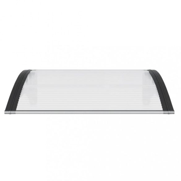 fekete és átlátszó polikarbonát ajtóelőtető 80 x 75 cm