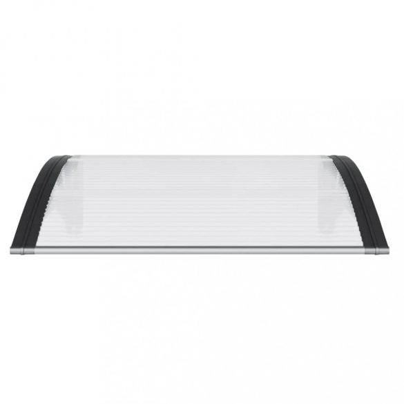 fekete és átlátszó polikarbonát ajtóelőtető 100 x 75 cm