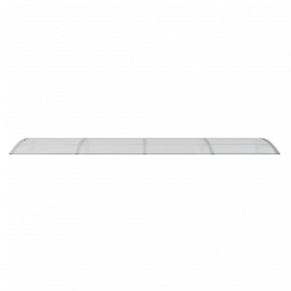 szürke és átlátszó polikarbonát ajtóelőtető 350 x 75 cm