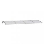 szürke polikarbonát ajtóelőtető 350 x 100 cm