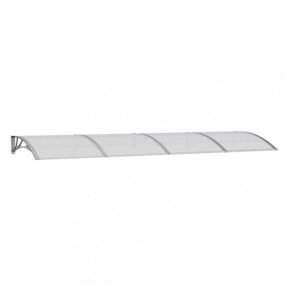 szürke polikarbonát ajtóelőtető 350 x 100 cm