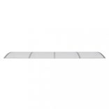 szürke polikarbonát ajtóelőtető 350 x 100 cm