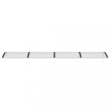 fekete és átlátszó polikarbonát ajtóelőtető 400 x 75 cm