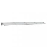 szürke és átlátszó polikarbonát ajtóelőtető 400 x 75 cm