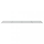 szürke és átlátszó polikarbonát ajtóelőtető 400 x 75 cm