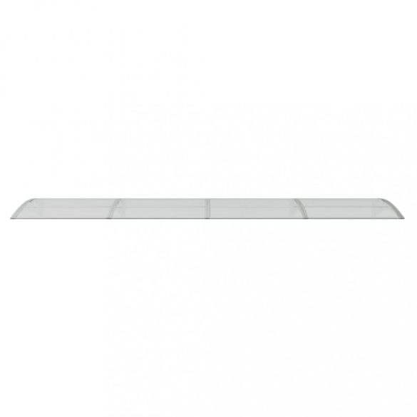 szürke és átlátszó polikarbonát ajtóelőtető 400 x 75 cm