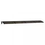 fekete polikarbonát ajtóelőtető 400 x 75 cm