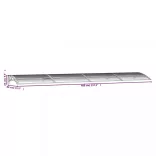 fekete polikarbonát ajtóelőtető 400 x 75 cm