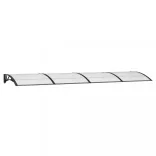 fekete polikarbonát ajtóelőtető 400 x 100 cm