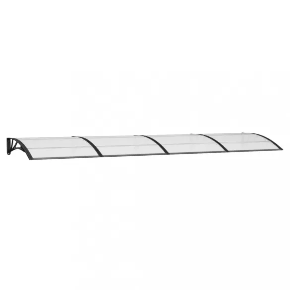 fekete polikarbonát ajtóelőtető 400 x 100 cm