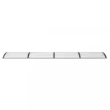 fekete polikarbonát ajtóelőtető 400 x 100 cm