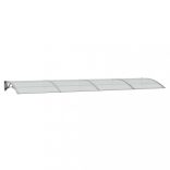 szürke polikarbonát ajtóelőtető 400 x 100 cm