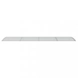 szürke polikarbonát ajtóelőtető 400 x 100 cm