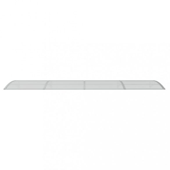 szürke polikarbonát ajtóelőtető 400 x 100 cm