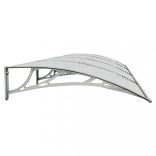 szürke polikarbonát ajtóelőtető 400 x 100 cm