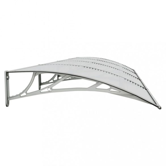 szürke polikarbonát ajtóelőtető 400 x 100 cm