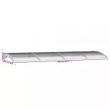 fekete polikarbonát ajtóelőtető 400 x 100 cm