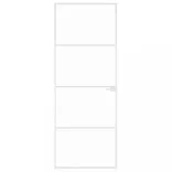 fehér edzett üveg és alumínium vékony beltéri ajtó 76x201,5 cm
