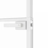 fehér edzett üveg és alumínium vékony beltéri ajtó 83x201,5 cm