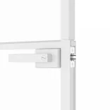 fehér edzett üveg és alumínium vékony beltéri ajtó 76x201,5 cm